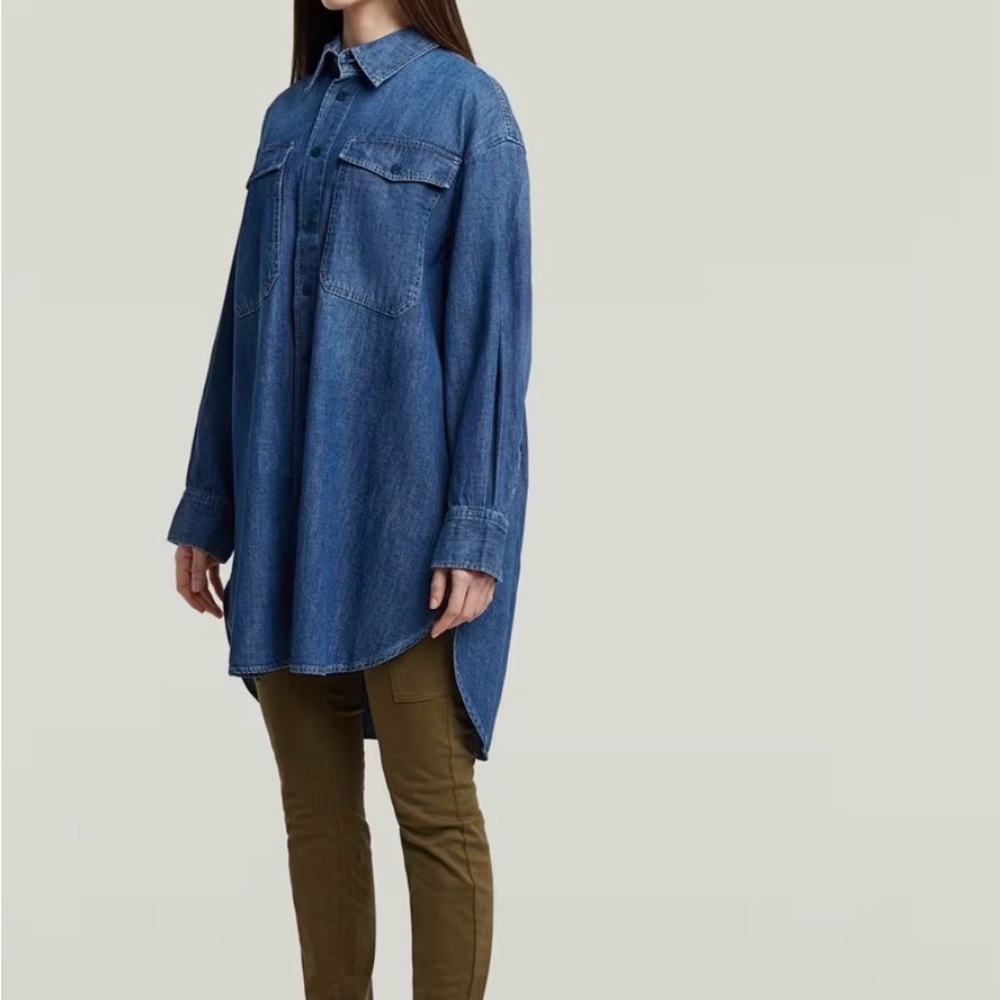 G-Star Raw Denim Oversized Shirt Size S NWT